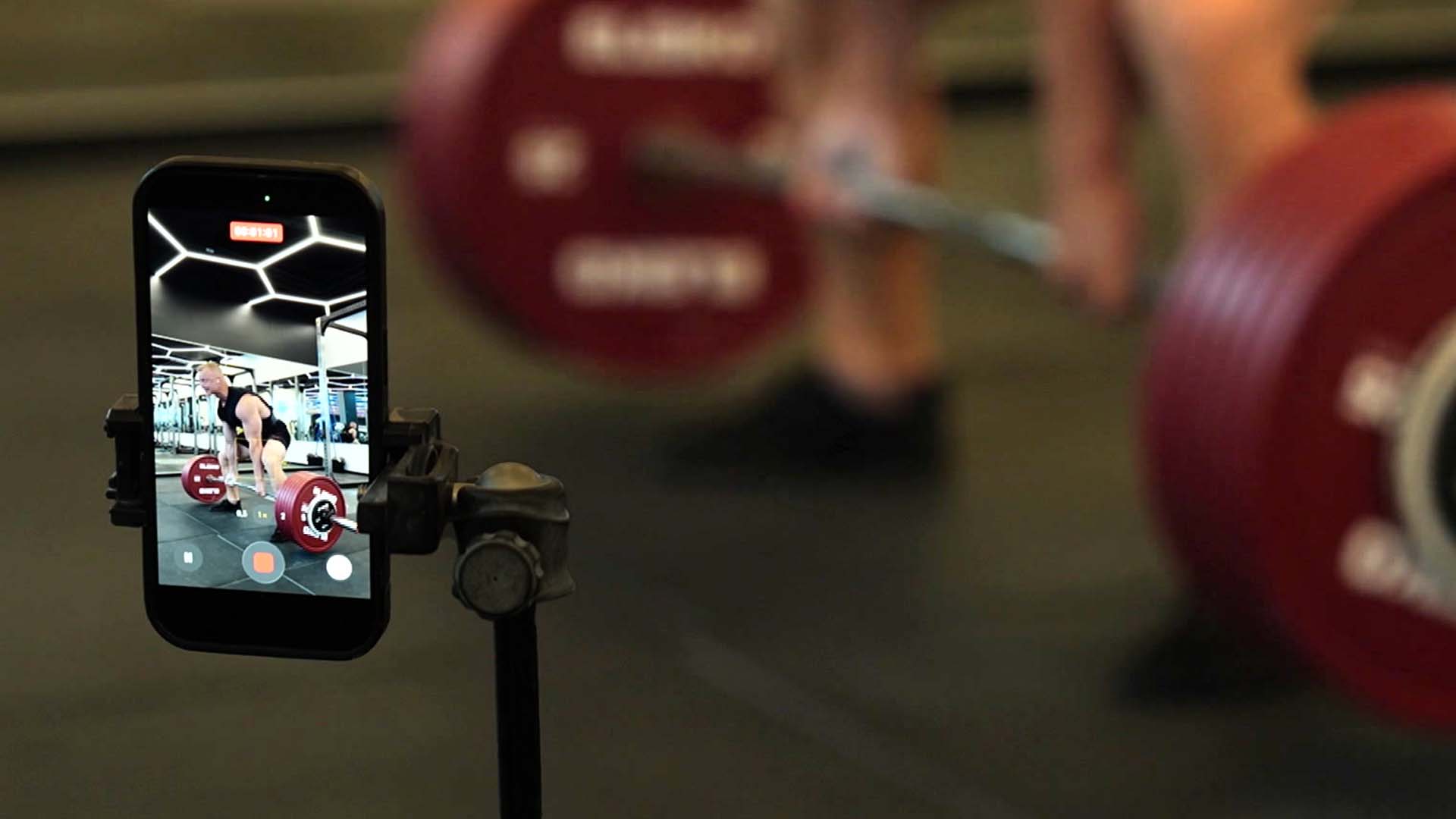 Reportage om att filma på gymmet